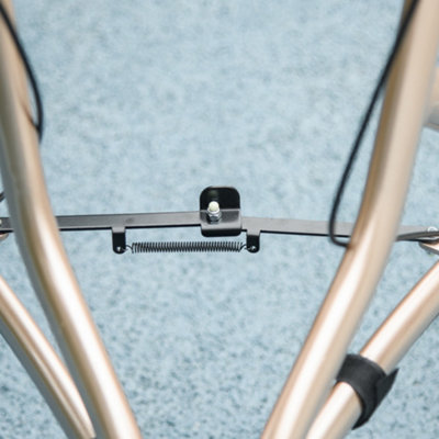 HOMCOM Lightweight Aluminium 3-Wheel Rollator with Adjustable Handle Storage Bag