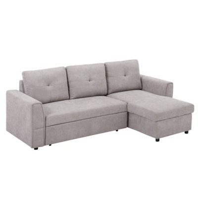 Gray sectional deals couch with storage