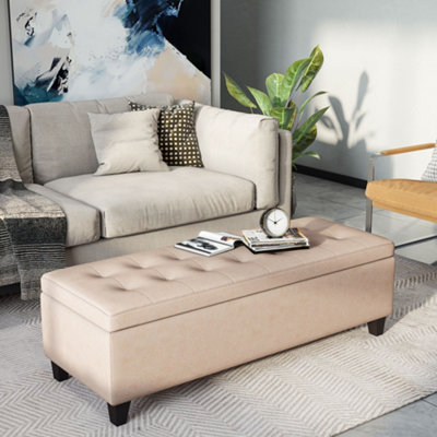 Tufted storage deals ottoman bench