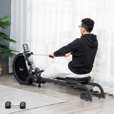 HOMCOM Magnetic Foldable Rower w/ 16-Level Adjustable Resistance for ...