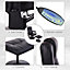 HOMCOM Manual Sofa Reclining Armchair PU Leather Massage Recliner Chair and Ottoman, Black