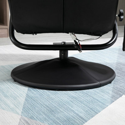 HOMCOM Massage Recliner Chair Cushioned Ottoman 10 Point Vibration Black