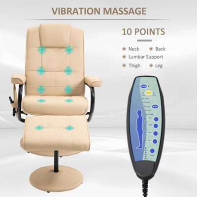 Heated massage deals chair with ottoman