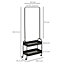 HOMCOM Metal Clothes Rack with Shoe Stand, Clothing Rail on Wheels w/ 2 Basket