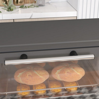 HOMCOM Mini Oven 9L Countertop Toaster Oven with Timer Control 750W Grey