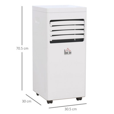 HOMCOM Mobile Air Conditioner White W/ Remote Control Cooling Ventilating 557W