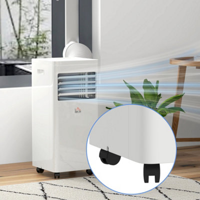 HOMCOM Mobile Air Conditioner White W/ Remote Control Cooling Ventilating 780W