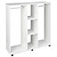 HOMCOM Mobile Double Open Wardrobe w/ Clothes Hanging Rail Clothing White