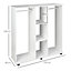 HOMCOM Mobile Double Open Wardrobe w/ Clothes Hanging Rail Clothing White