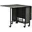 HOMCOM Mobile Drop Leaf Table Folding Kitchen Table Extendable Dining Table