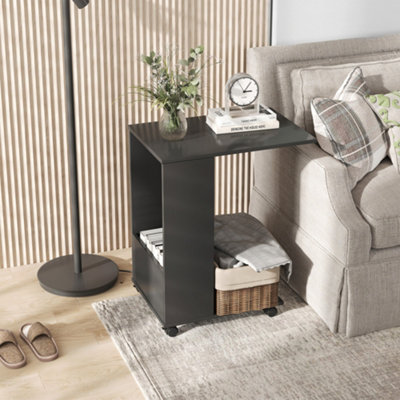 End table with on sale laptop storage