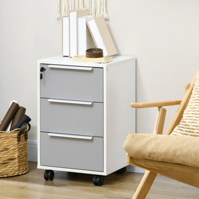 Mobile desk online with drawers