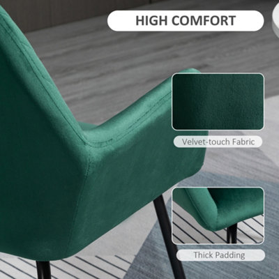 Tufted store green chair