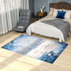 HOMCOM Modern Blue Rug, Render Area Rugs Large Carpet for Living Room, Bedroom, Dining Room, 160x200 cm