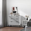HOMCOM Modern Chest of 4 Drawers Sideboard Dresser for Bedroom Living Room