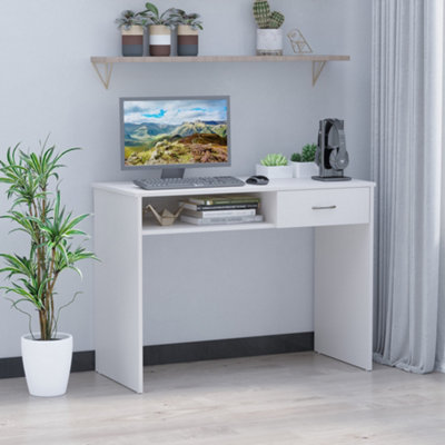 HOMCOM Modern Computer Work Desk Table Study Shelf Drawer Writing ...