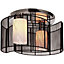 HOMCOM Modern Design Mini Style Flush Mount Ceiling Light Mount with Flush Metal Finish Chandelier