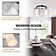 HOMCOM Modern Design Mini Style Flush Mount Ceiling Light with Flush Metal Finish Chandelier - White