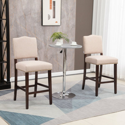 White fabric bar stools deals with backs