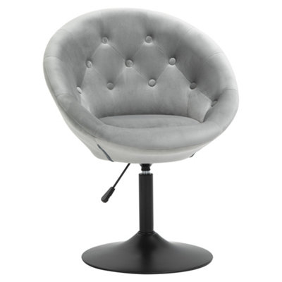 Round tufted deals vanity chair