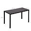 HOMCOM Modern Rectangular 4 Seater Dining Table with Tempered Glass Top