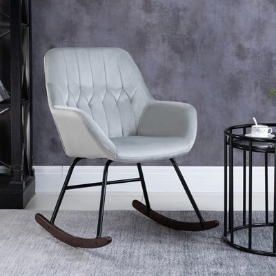 White modern rocking store chair