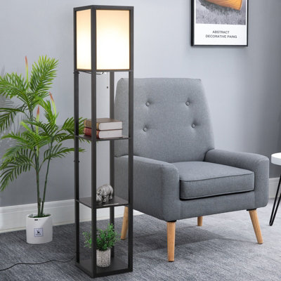 Bed bath and beyond floor lamp online with shelves