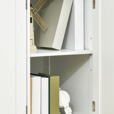 HOMCOM Modern Sideboard Buffet Cabinet with Storage Cabinets and Drawers White