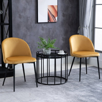 Velvet bucket store dining chairs