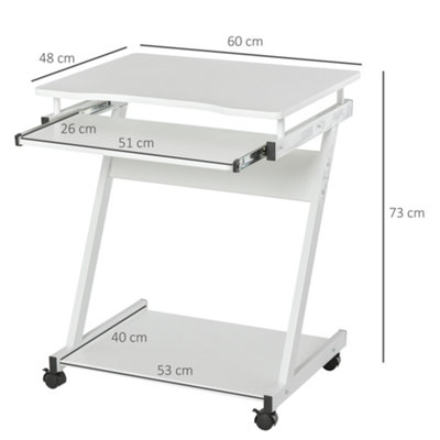 Movable desk deals on wheels