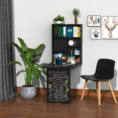 Folding wall deals shelf table