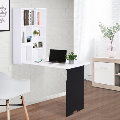 Wall mounted deals convertible shelf table