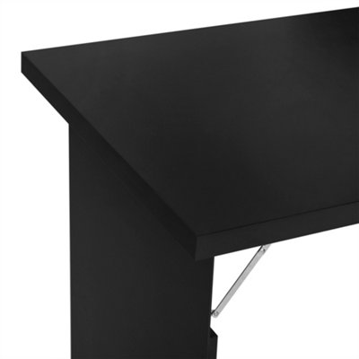 HOMCOM Multi-Functional Folding Wall-Mounted Drop-Leaf Table w/Chalkboard Shelf