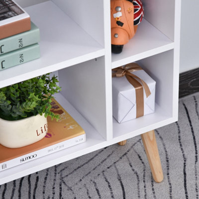 HOMCOM Multi Shelf Bookcase Freestanding Storage Drawer Shelves