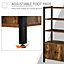 HOMCOM Multifunctional Bookshelf Storage Cabinet Bookcase w/ Shelves & Cupboard