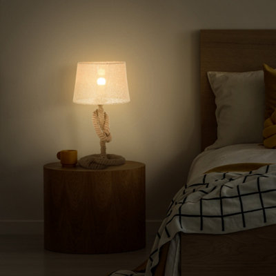 Bedside table lamp with switch hot sale on base