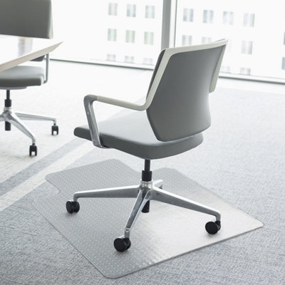 HOMCOM Office Carpet Protector Chair Mat Clear Spike Non Slip