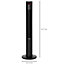HOMCOM Oscillating Tower Fan Remote Control 3 Speed Modes Cooling Machine Black
