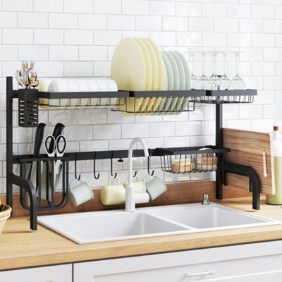 Kitchen Details Collapsible Dish Drying Rack Space Saver