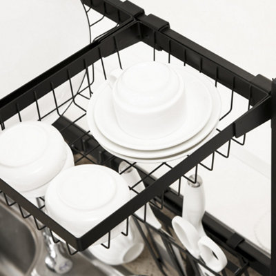 Over The Sink Dish Drying Rack, 2-Tier Kitchen Counter Dish Drainer Rack selling