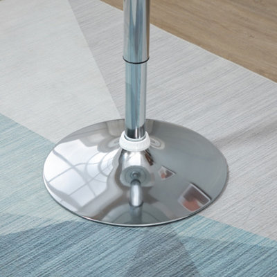HOMCOM Painted Top Bistro Pub Table Adjustable Swivel Counter Home White