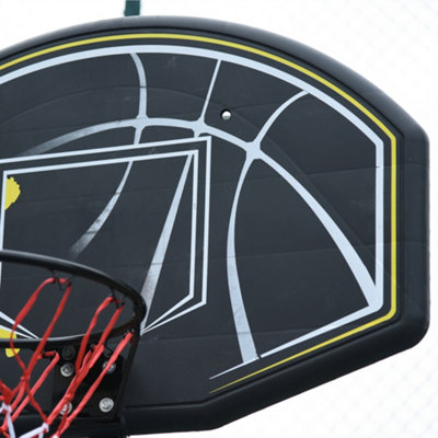 HOMCOM Portable 1.9m-3.05m Adjustable Basketball Hoop Goal Adjustable Height - 9