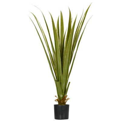 HOMCOM Potted Artificial Plants Agave Succulent for Desk Indoor Outdoor, 90cm