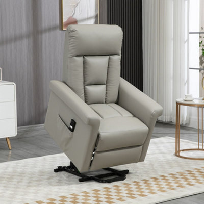 LVUYOYO Power Lift Recliner Chair, PU Leather Electric Recliner With