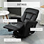 HOMCOM Power Lift Chair, PU Leather Recliner Sofa Chair for Elderly with Remote Control, Side Pocket, Black