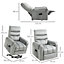 HOMCOM Power Lift Chair, Rise and Recliner Chair with Remote Control, Grey