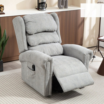 HOMCOM Power Lift Recliner Chair for Elderly with Remote Control, Grey
