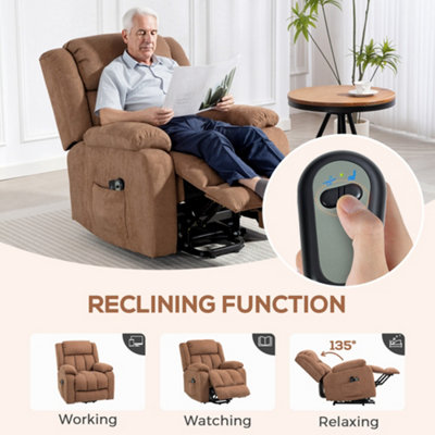 HOMCOM Power Lift Recliner Chair, Lift Chair for Elderly with Massage ...
