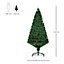 HOMCOM Pre-Lit Fibre Optic Artificial Christmas Tree Holiday Xmas Décor with Tree Topper Multi-Colour (5ft 150cm)