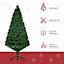 HOMCOM Pre-Lit Fibre Optic Artificial Christmas Tree Holiday Xmas Décor with Tree Topper Multi-Colour (5ft 150cm)